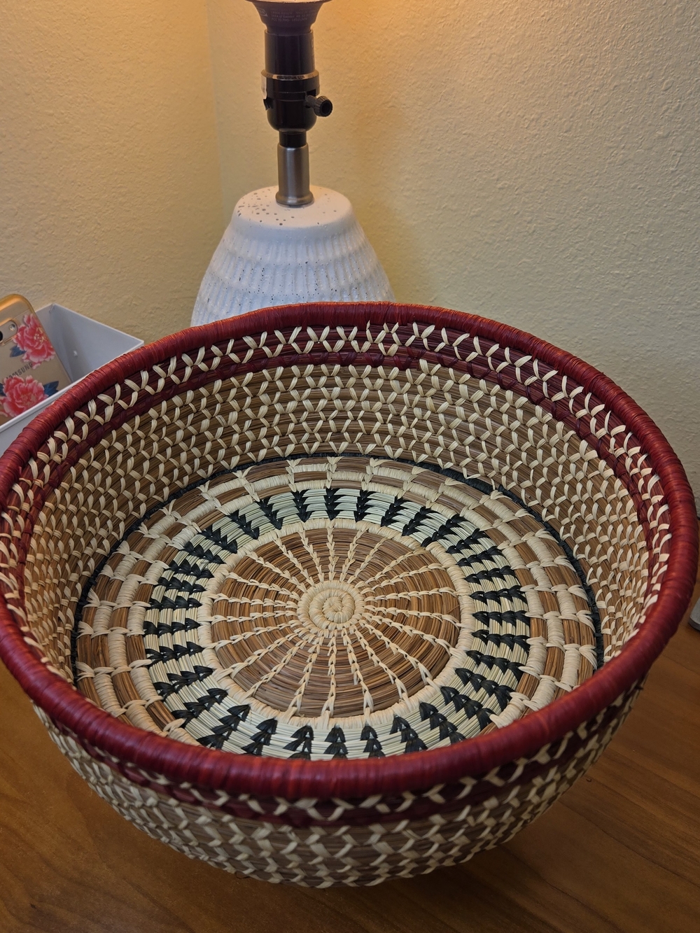 Large Manuela Basket by Mayan Hands - Handwoven Artsy Boho Earthy